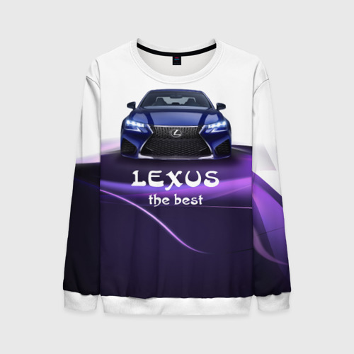 Мужской свитшот 3D Lexus the best, цвет белый
