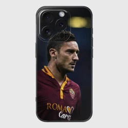 Чехол для iPhone 16 Pro силиконовый с защитой камеры Франческо Тотти - легенда