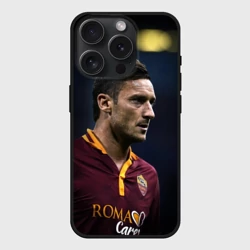 Чехол силиконовый для Apple iPhone 15 Pro матовый Франческо Тотти - легенда