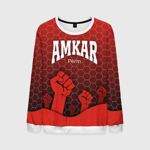 Мужской свитшот 3D Amkar Perm, цвет белый