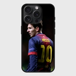 Чехол силиконовый для Apple iPhone 15 Pro Мax матовый Месси