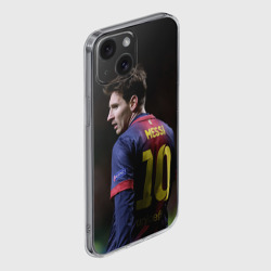 Чехол для iPhone 15 силиконовый с защитой камеры Месси - фото 2