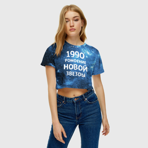 Женская футболка Crop-top 3D 1990 - фото 4