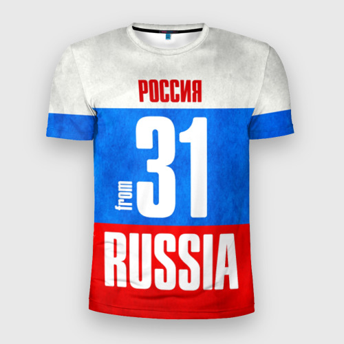 Мужская футболка 3D Slim Russia (from 31), цвет 3D печать