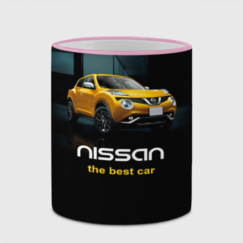 Кружка с полной запечаткой Nissan the best car, цвет Кант розовый - фото 4