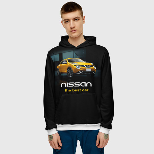 Мужская толстовка 3D Nissan the best car, цвет белый - фото 3