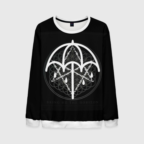 Мужской свитшот 3D Bring Me The Horizon, цвет белый