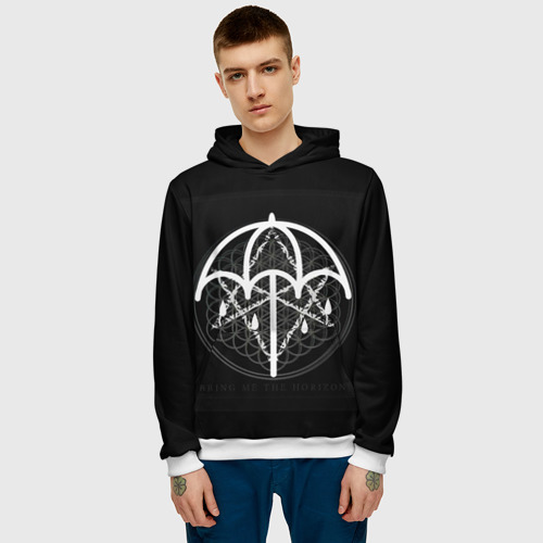 Мужская толстовка 3D Bring Me The Horizon, цвет белый - фото 3