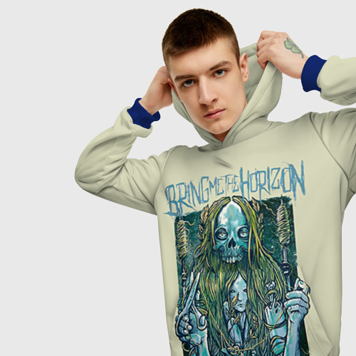 Мужская толстовка 3D Bring Me The Horizon, цвет синий - фото 5