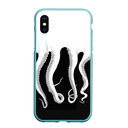Чехол для iPhone XS Max матовый Octopus, цвет мятный