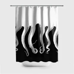 Штора 3D для ванной Octopus