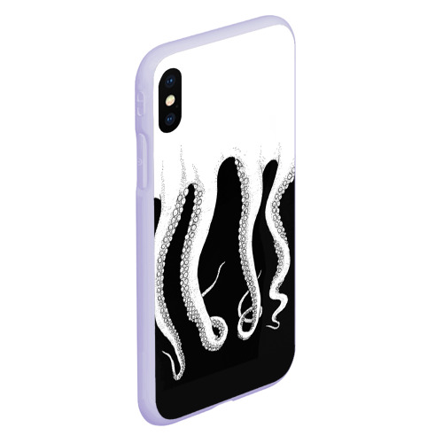 Чехол для iPhone XS Max матовый Octopus, цвет светло-сиреневый - фото 3