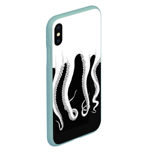 Чехол для iPhone XS Max матовый Octopus, цвет мятный - фото 3