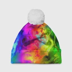 Шапка 3D c помпоном Красочное безумие