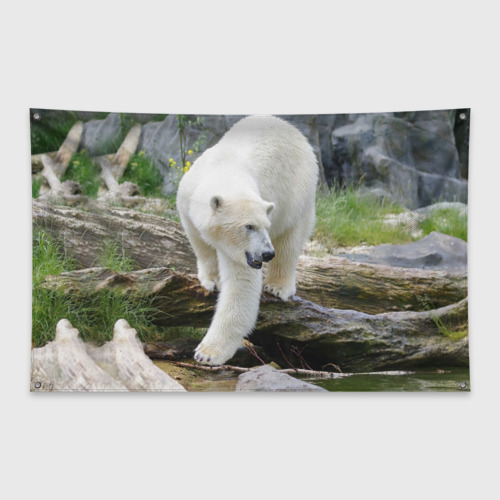 Флаг-баннер Белый медведь