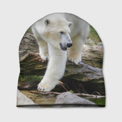 Шапка 3D Белый медведь