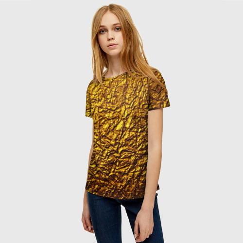 Женская футболка 3D Чистое золото - фото 3