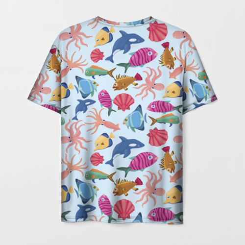 Мужская футболка 3D Морские обитатели, цвет 3D печать - фото 2