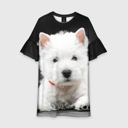 Детское платье 3D Вест-хайленд-уайт-терьер щенок