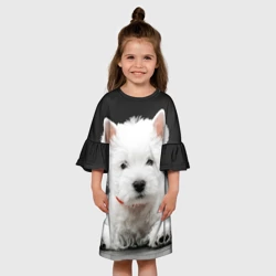 Детское платье 3D Вест-хайленд-уайт-терьер щенок - фото 2