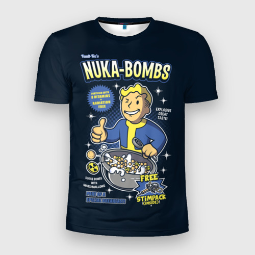 Мужская футболка 3D Slim Nuka Bombs, цвет 3D печать