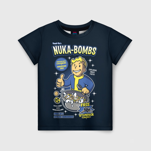 Детская футболка 3D Nuka Bombs, цвет 3D печать