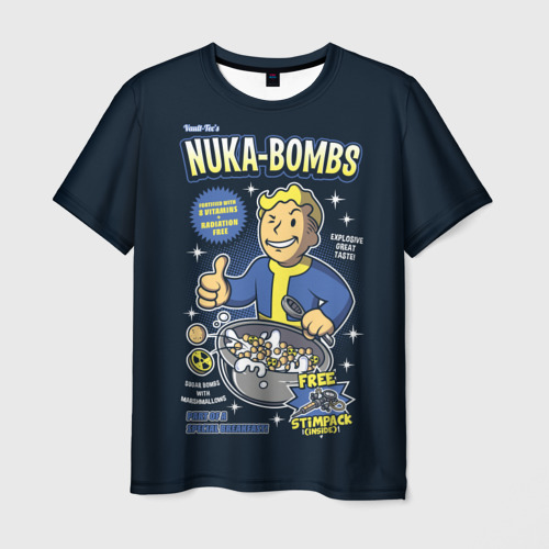 Мужская футболка с принтом Nuka Bombs, вид спереди №1