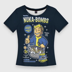 Женская футболка 3D Slim Nuka Bombs
