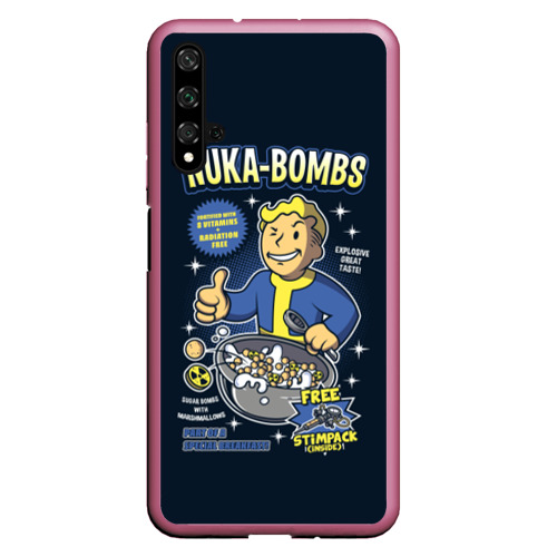 Чехол для Honor 20 Nuka Bombs, цвет малиновый