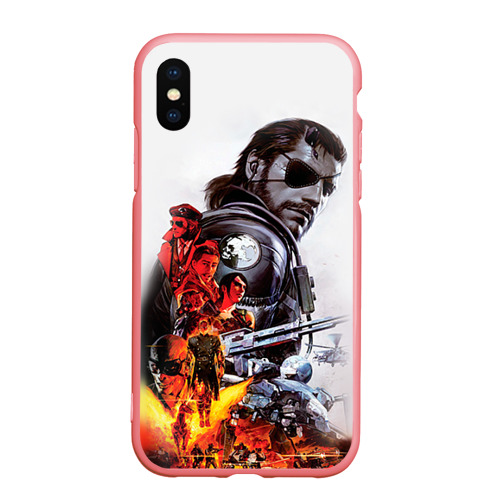 Чехол для iPhone XS Max матовый Metal gear solid 2, цвет баблгам