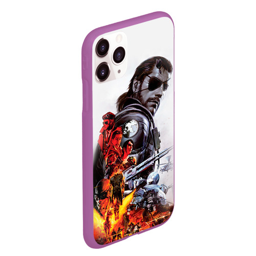 Чехол для iPhone 11 Pro Max матовый Metal gear solid 2, цвет фиолетовый - фото 3