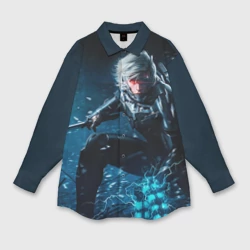 Женская рубашка oversize 3D Metal gear solid 4