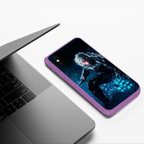 Чехол для iPhone XS Max матовый Metal gear solid 4, цвет фиолетовый - фото 5