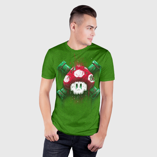 Мужская футболка 3D Slim Mario Mushroom, цвет 3D печать - фото 3