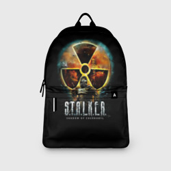 Рюкзак с принтом Stalker: Shadow of Chernobyl для любого человека, вид спереди №3. Цвет основы: белый