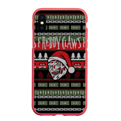 Чехол для iPhone XS Max матовый Freddy Christmas