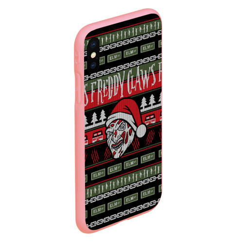 Чехол для iPhone XS Max матовый Freddy Christmas, цвет баблгам - фото 3