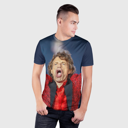 Мужская футболка 3D Slim Rolling Stones, цвет 3D печать - фото 3