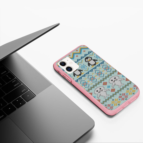 Чехол для iPhone 11 матовый Детский вязаный узор Фото 01 Чехол для iPhone 11 матовый Детский вязаный узор Фото 01
