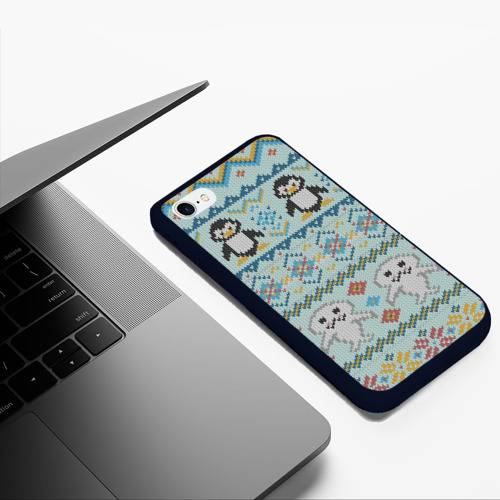 Чехол для iPhone 6Plus/6S Plus матовый Детский вязаный узор Фото 01 Чехол для iPhone 6Plus/6S Plus матовый Детский вязаный узор Фото 01