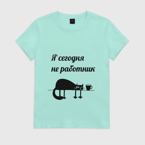 Женская футболка хлопок Понедельник день тяжёлый Фото 01 Женская футболка хлопок Понедельник день тяжёлый Фото 01