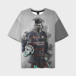 Мужская футболка oversize 3D Lionel Messi