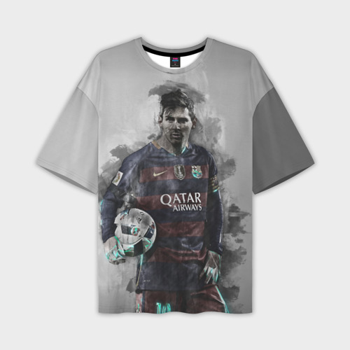 Мужская футболка oversize 3D Lionel Messi, цвет 3D печать