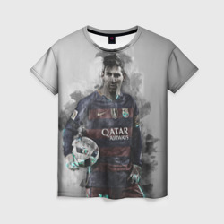 Женская футболка 3D Lionel Messi