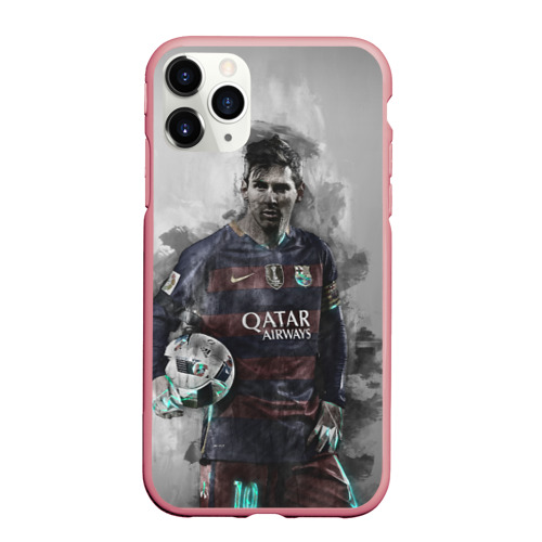 Чехол для iPhone 11 Pro Max матовый с принтом Lionel Messi, вид спереди #2