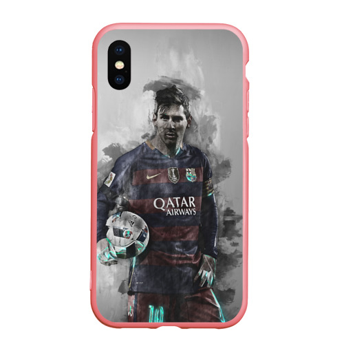 Чехол для iPhone XS Max матовый Lionel Messi, цвет баблгам