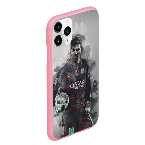 Чехол для iPhone 11 Pro Max матовый с принтом Lionel Messi, вид сбоку #3