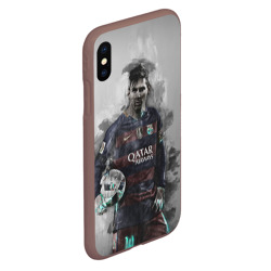 Чехол для iPhone XS Max матовый Lionel Messi - фото 2