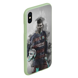 Чехол для iPhone XS Max матовый Lionel Messi - фото 2