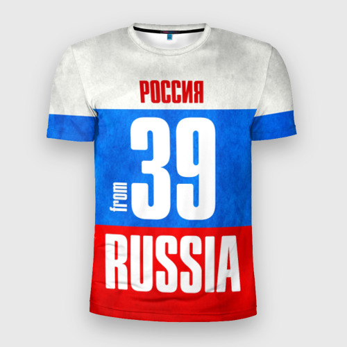 Мужская футболка 3D Slim Russia (from 39), цвет 3D печать